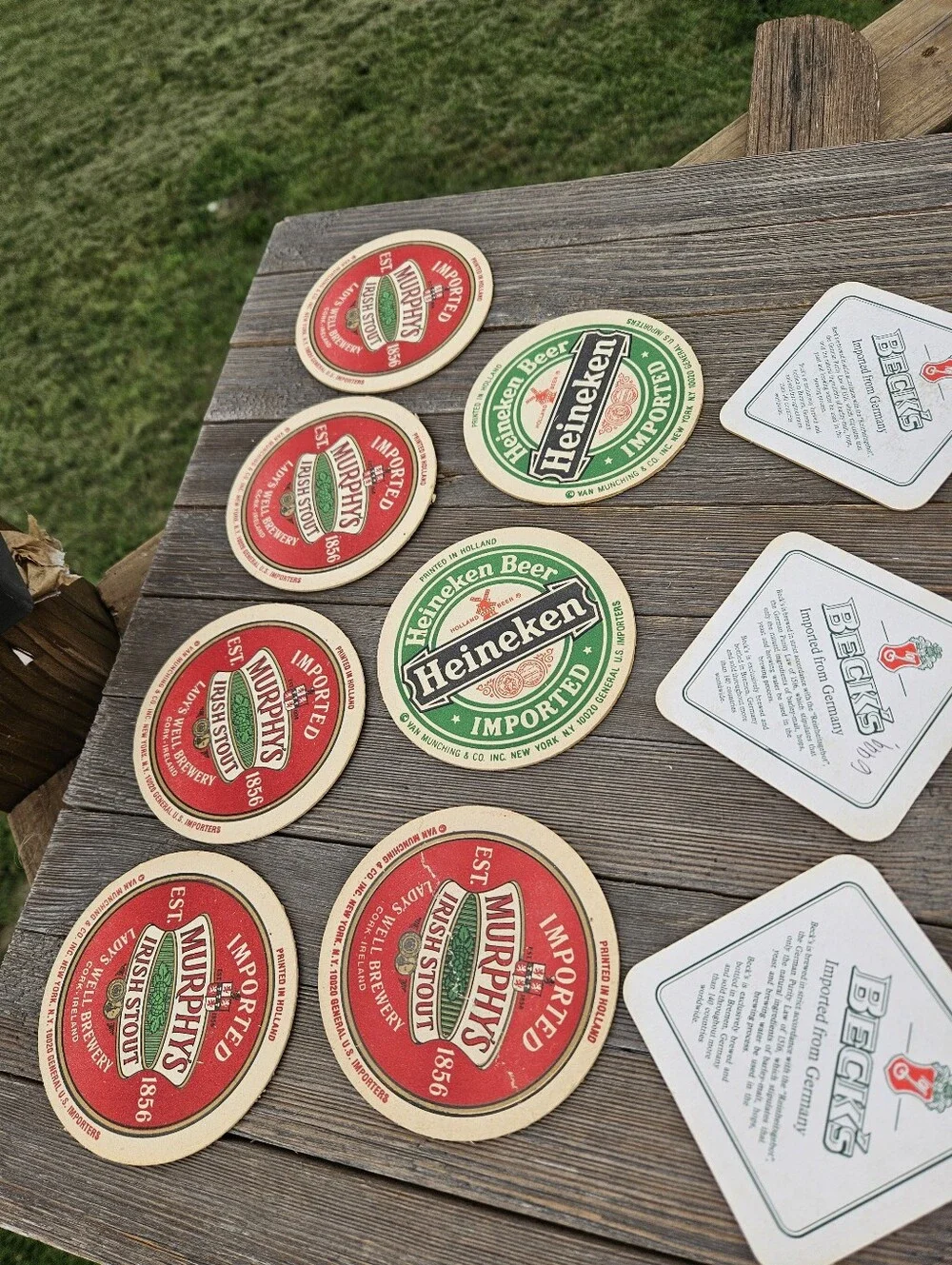 Vintage Beer Coasters Lot Beck's Murphy's Amstel Light Import Bar Coaster Mat